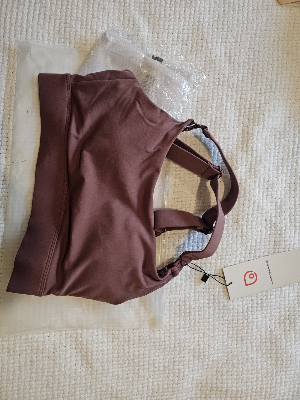 Mauve Supportive Sports Bralette with Adjustable Straps
